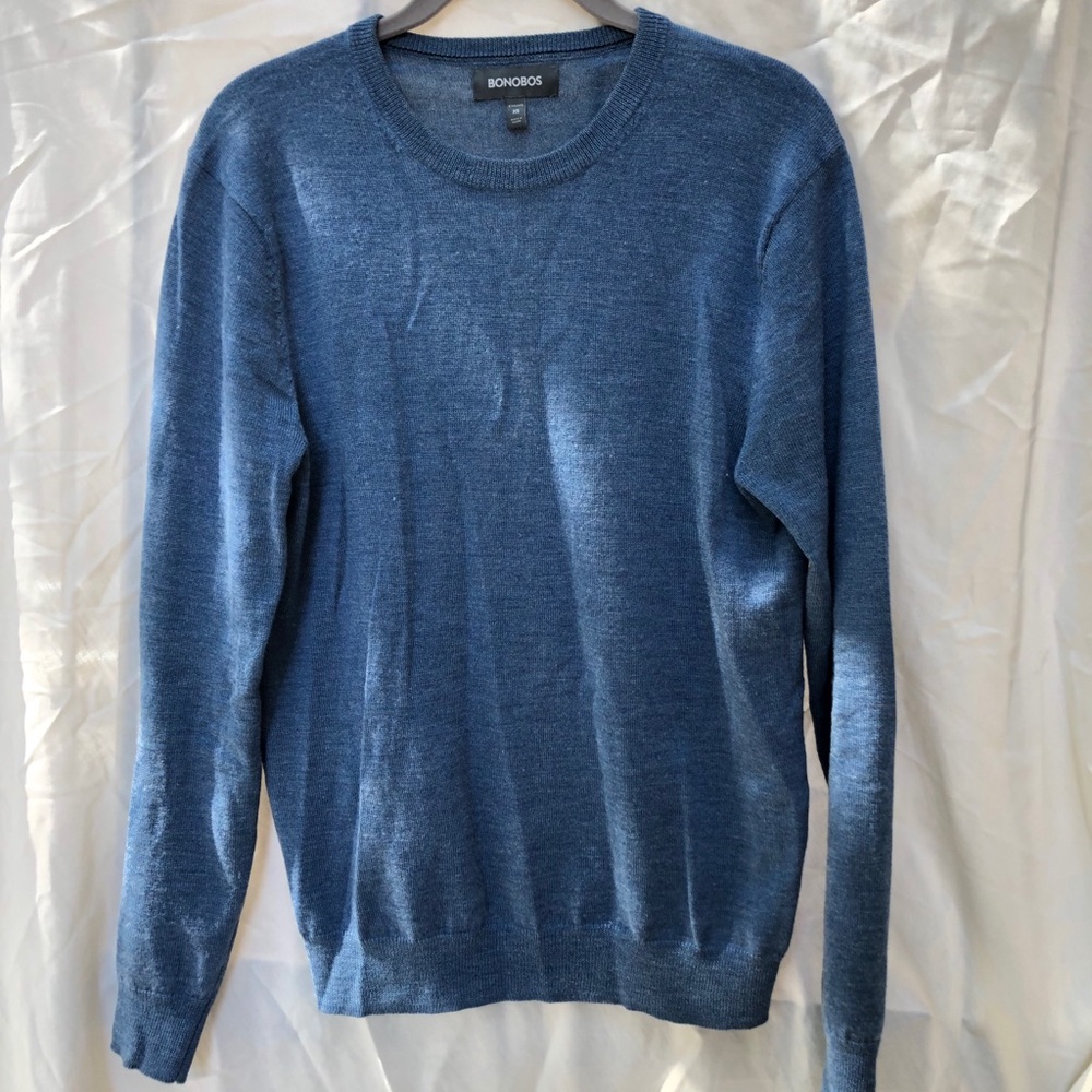 BONOBOS Blue Wool Crewneck Sweater